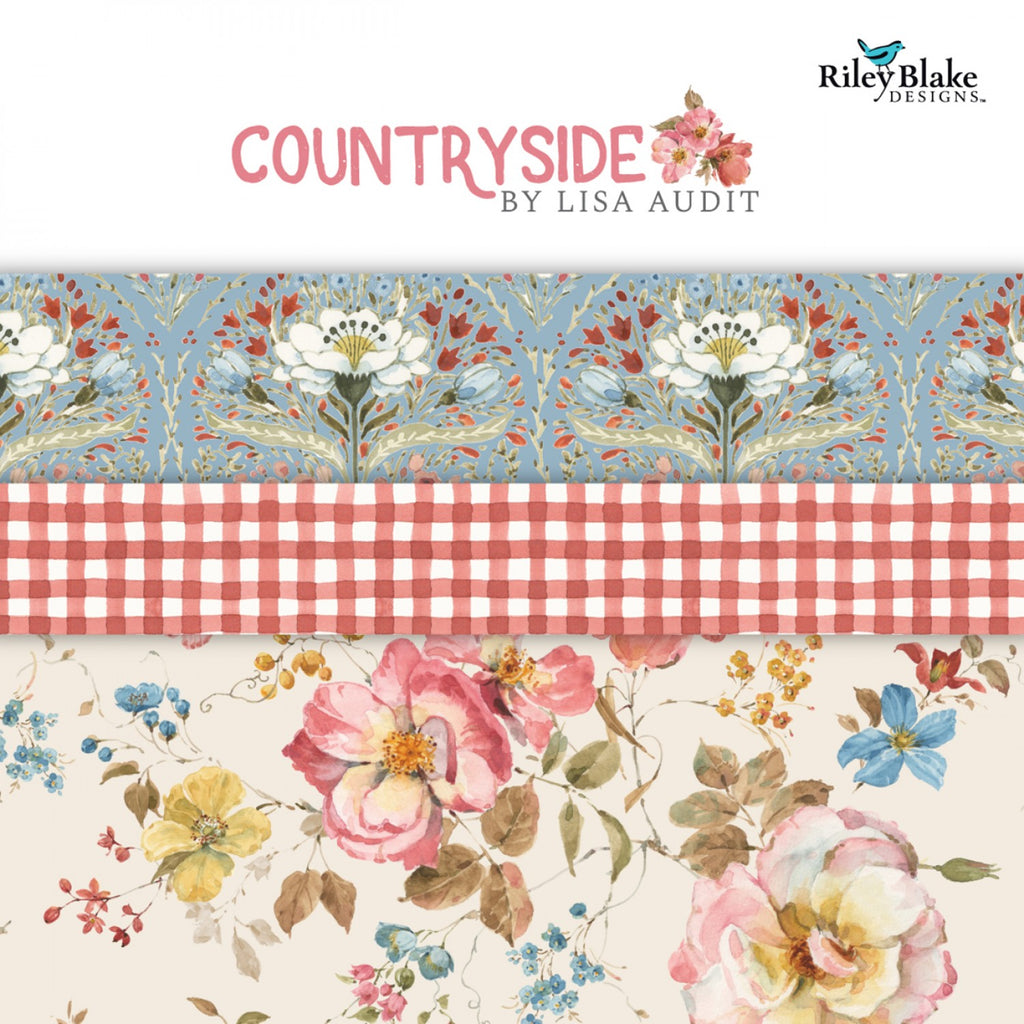 Countryside  Riley Blake Designs Lisa Audit Countryside   10" Stacker  Layer CakePre-Cuts  42 pieces 