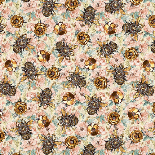 3009-22 Time Travel by Blank Quilting bees on flowers