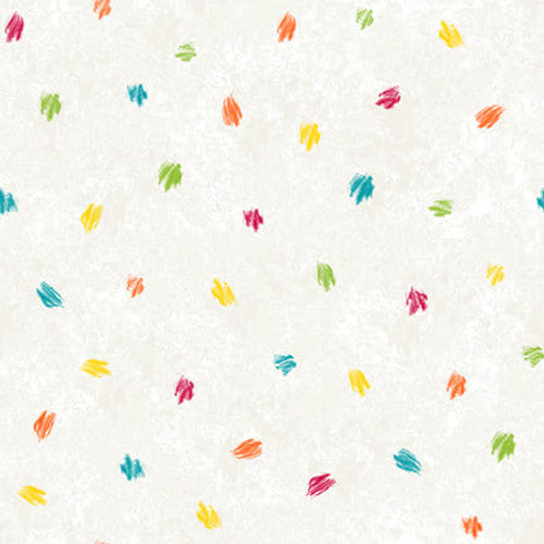 Color Burst  Blank Quilting  Fran Morgan  Fabric Cafe  Smudge Dots  Teal  Orange  Green  White Yellow