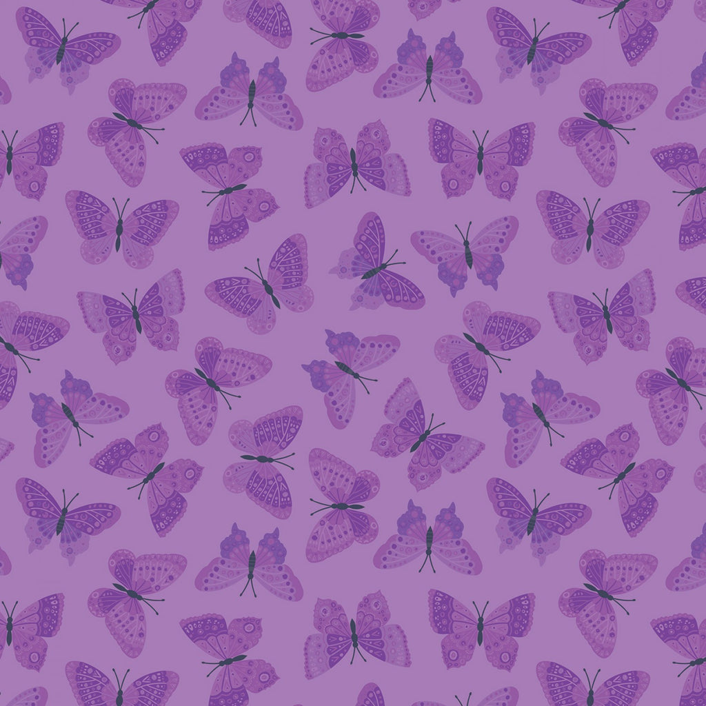 c13223r-Violet, STRENGTH IN Lavender, Riley Blake Designs, Courage, Faith, Butterfly
