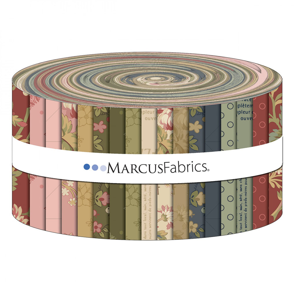2 1/2 in. strips     Jelly roll   Marcus Fabrics Neighborhood Florist Dawn Heese Collection