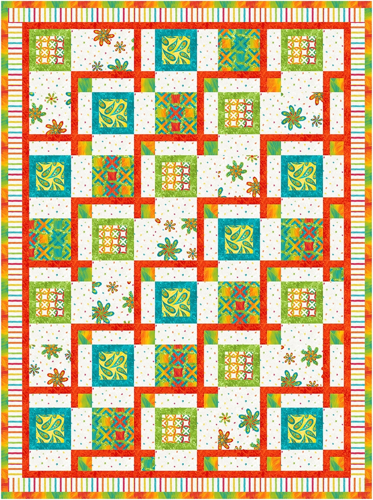 Color Burst from Fran Morgan for Blank Quilting Bright modern quilt kit