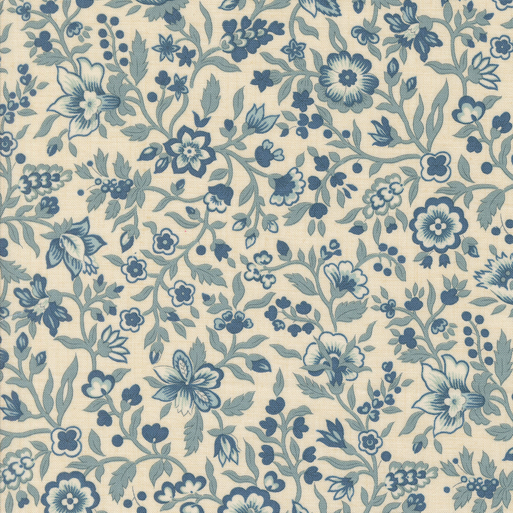 Sacre Bleu - Moda - French General - Jardinage Florals  - Reproduction - Natural - Light Blue