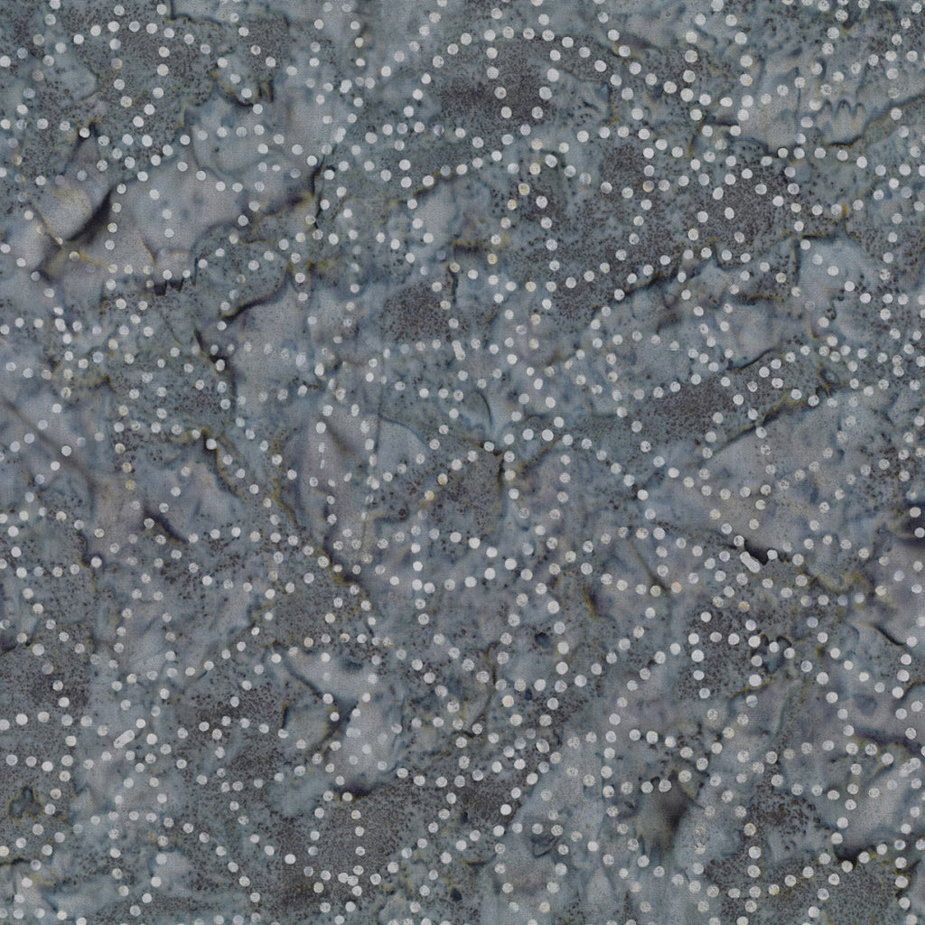 Starlight  - Wilmington Batiks - Grey/Cream Circle Dots Batik  - Cream- Gray