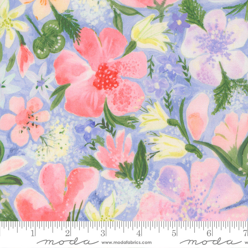 Sweet Cecily - Hyacinth - 24640 14 - Moda - watercolor