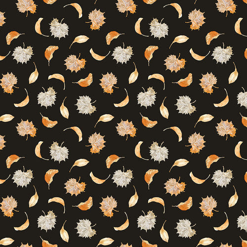 Harvest Classics  Blank Quilting  Anna Bailey  Black Autumn Leaves