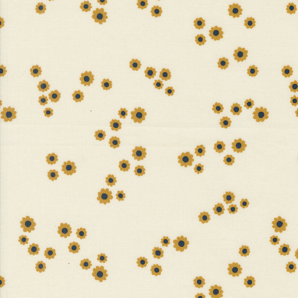 Field of Flowers  Moda  Katharine Watson  Floral  Chamomile Small Florals Blender  Cream Gold Black