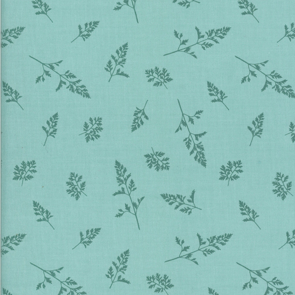 Field of Flowers Moda Katharine Watson Floral Springs Blenders Leaf Blue