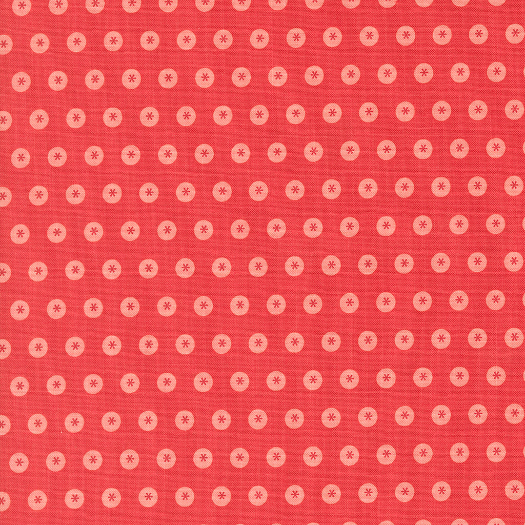 Raspberry Summer   Sherri & Chelsi - Moda Fabrics - Raspberry- Dots- Red -White 