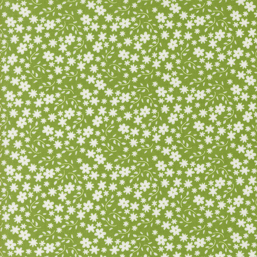 Raspberry Summer   Sherri & Chelsi - Moda Fabrics - Fresh Grass - Blossom Small Floral - Green