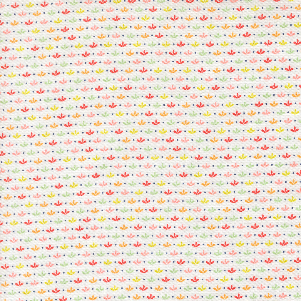 Raspberry Summer   Sherri & Chelsi - Moda Fabrics - Cloud - Sprout Blenders- Orange - Yellow - Red - Green - Blue - White