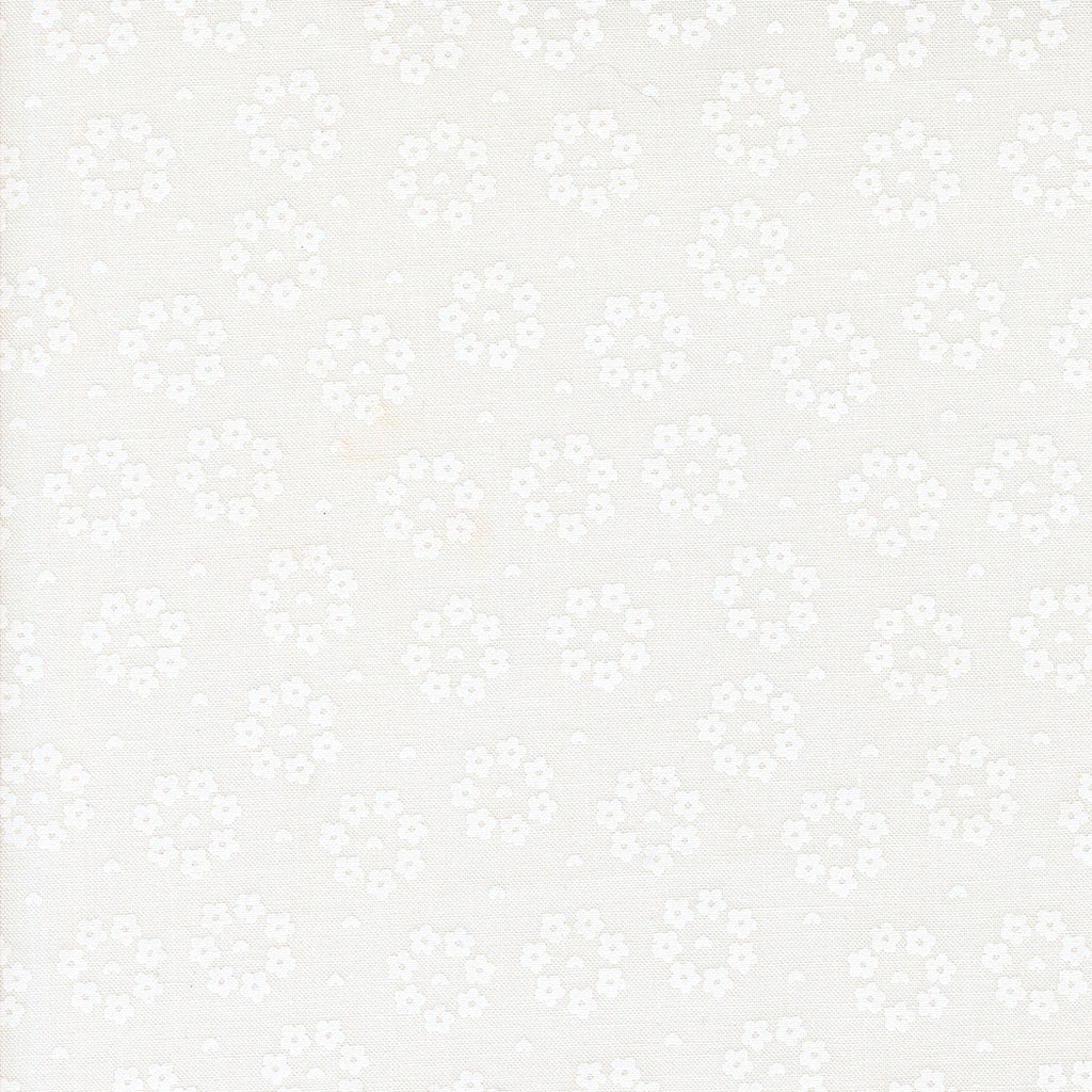 Raspberry Summer   Sherri & Chelsi - Moda Fabrics - Cloud  White- Rosy Small Floral - White