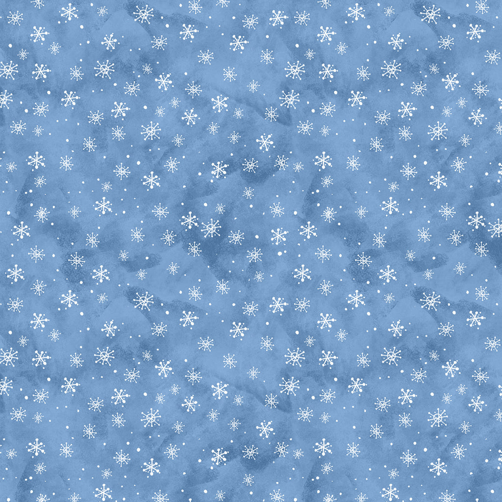 Frosty Frolic Susan Winget Wilmington Prints  Blue Snowflakes Blue 