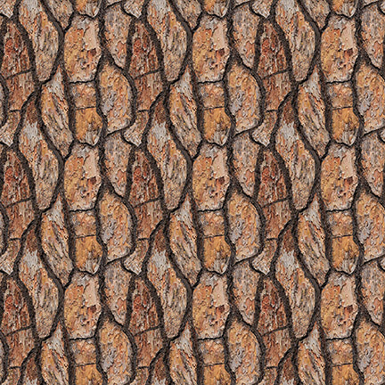 Wilderness Song - Blank Quilting - Marilyn Lee -Tree Bark - Brown