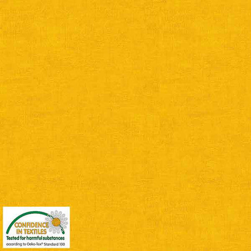 Spring Is Hare  Blank Quilting Stof Melange Yellow Basic  