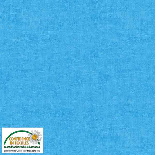 Spring Is Hare  Blank Quilting Stof Melange Bright Blue Basic  