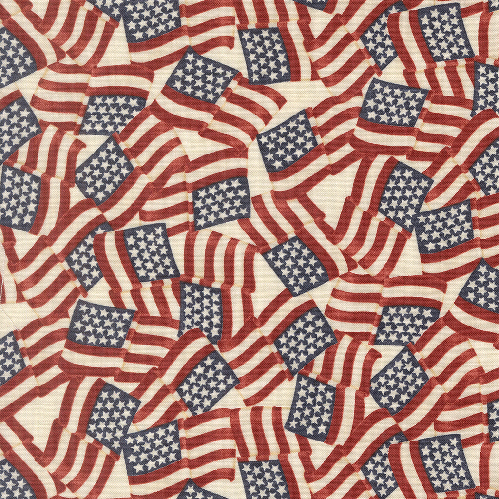 America 250 Years - Parchment - 56180 11 - Moda - Deb Strain - Americana - Patriotic - flags