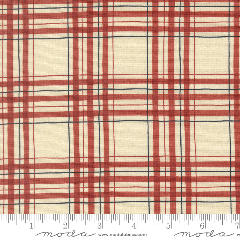 America 250 Years - Parchment Red - 56183 11 - Moda - Patriotic Plaid Checks and Plaids