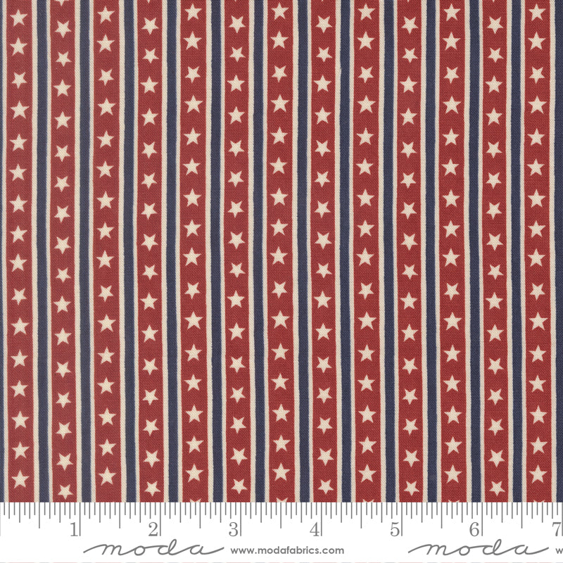 America 250 Years - Brave Crimson - 56184 22 - Moda - Stars In Stripes Stripes