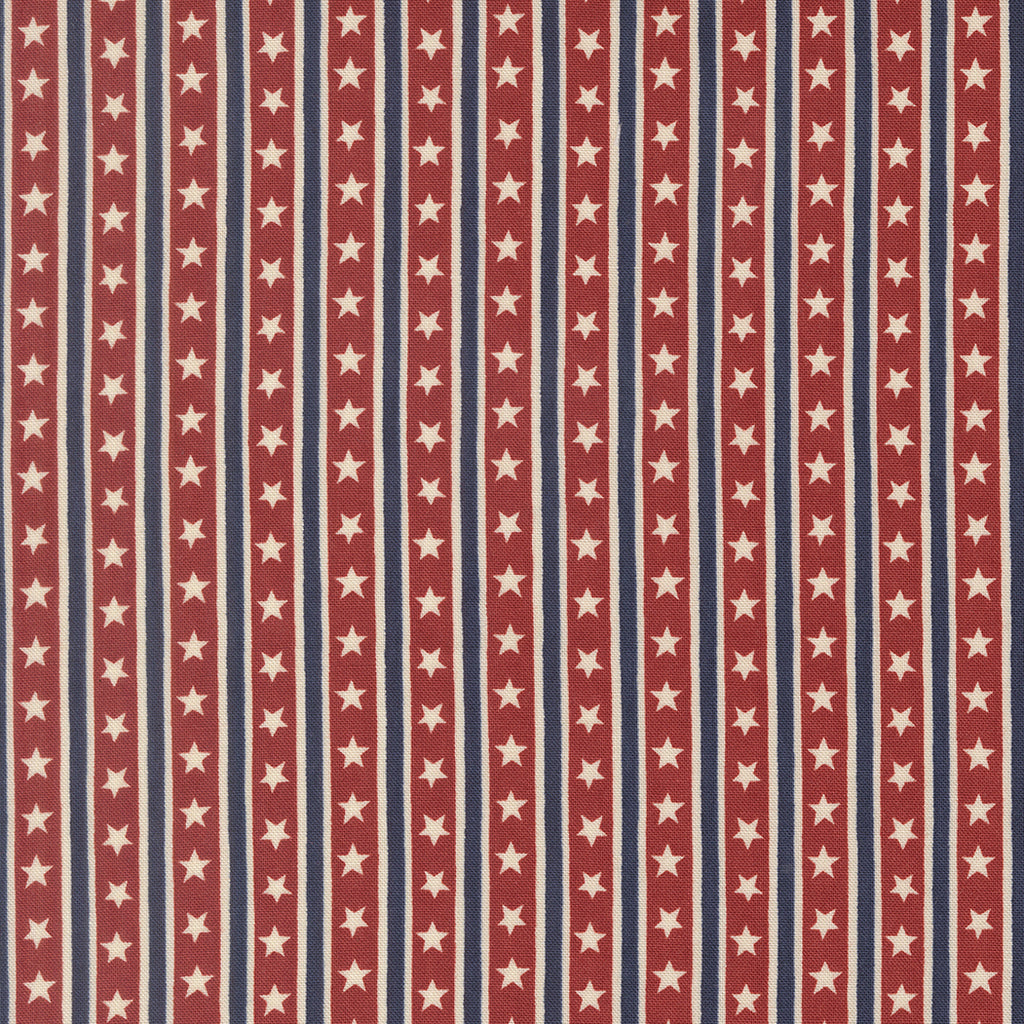 America 250 Years - Brave Crimson - 56184 22 - Moda - Stars In Stripes Stripes