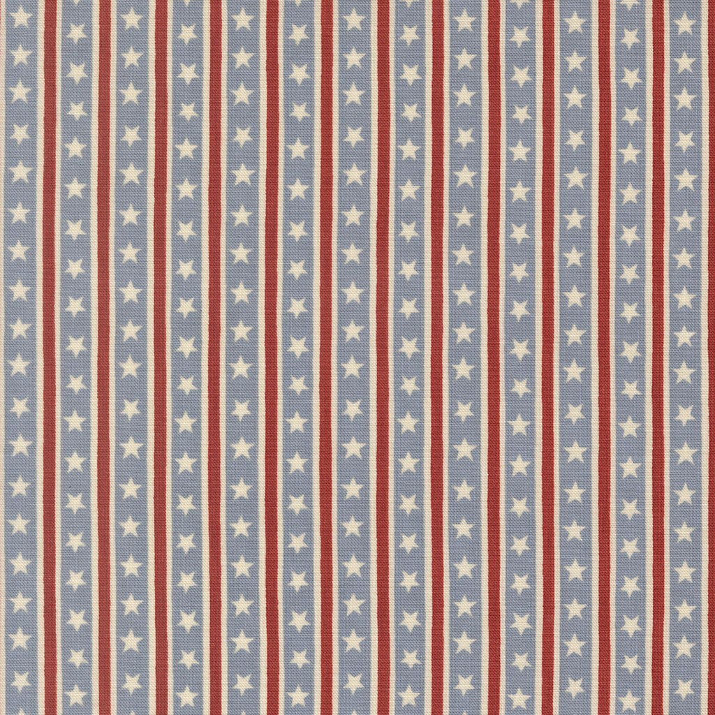 America 250 Years - Steel Blue - 56184 26 - Moda - Stars In Stripes Stripes