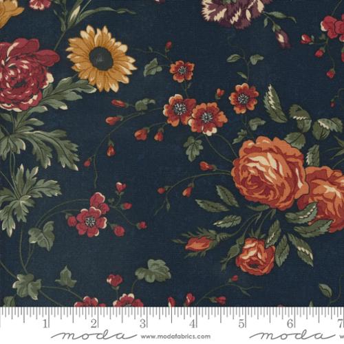 Daisy Lane Bluebell  Multi  Kansas Trouble Quilters  Moda Fabrics  Green  Red  Gold  Blue