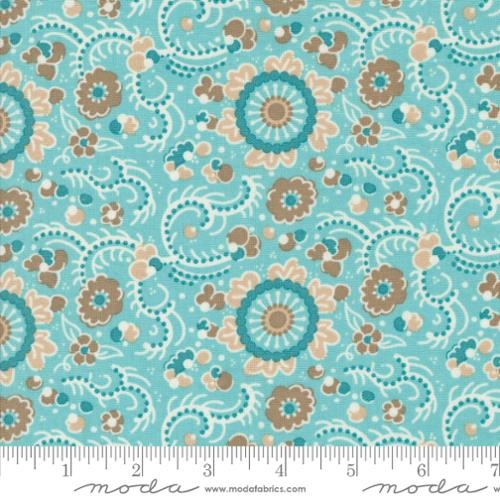 Sunday Brunch -  Moda -  Basic Grey - Blintz Floral  - Mint-  Blue -YTan - White - Craft Town Fabrics