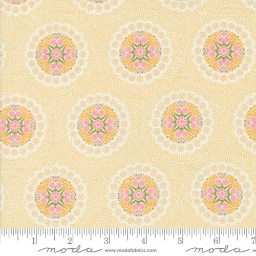 Sunday Brunch -  Moda -  Basic Grey -Geometrics  Blender Medallion  - Pink - Yellow 
Green -White - Craft Town Fabrics