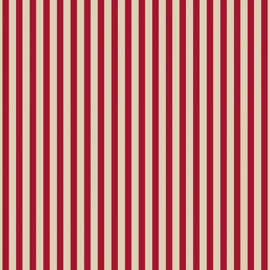 Allegiance  P & B Textiles  Ruled Stripe Red Beige