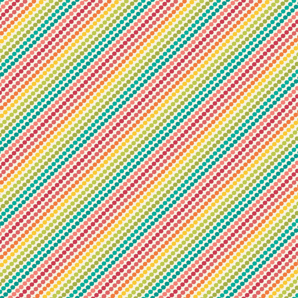 Market Street Riley Blake Heather Peterson Rainbow Stripes Cream