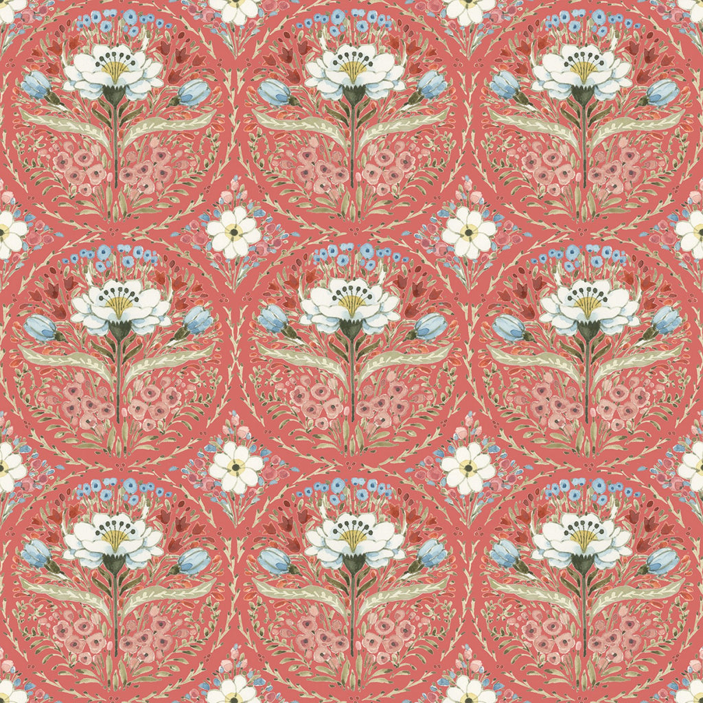 Countryside  Riley Blake Designs Lisa Audit Countryside Medallion Red  Pink Yellow Blue Cream Green Red