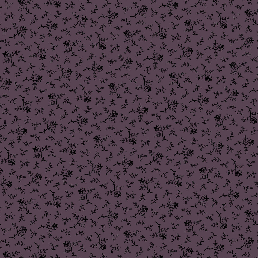 Plumberry 3 - Plum Rose - Marcus Fabrics - Pam Buda - Purple