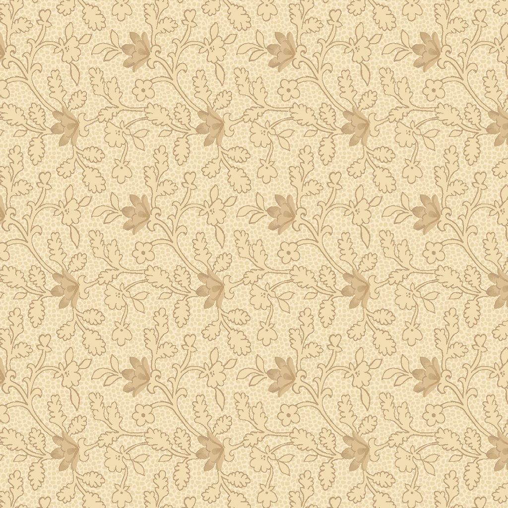 Marcus Fabrics - Plumberry Farms - Pam Buda - Floral - Passion Flowers - Cream