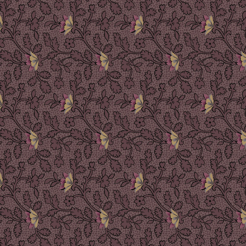 Marcus Fabrics - Plumberry Farms - Pam Buda - Floral - Passion Flowers - Mauve