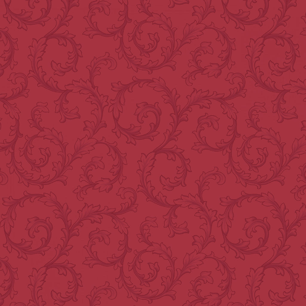 Midnight Meadow  Smithsonian Institution Collection Marcus Fabrics  Red  Scroll  Red