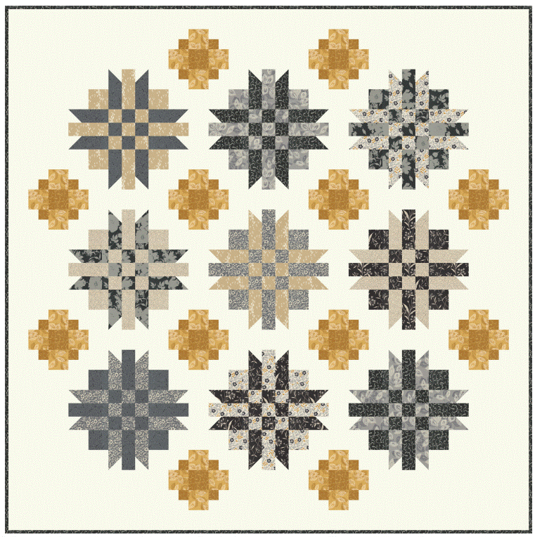 Arabesque Bowen Quilt Kit - Branches and Blume - BNB 2410 - Chrissy Lux - Moda - 