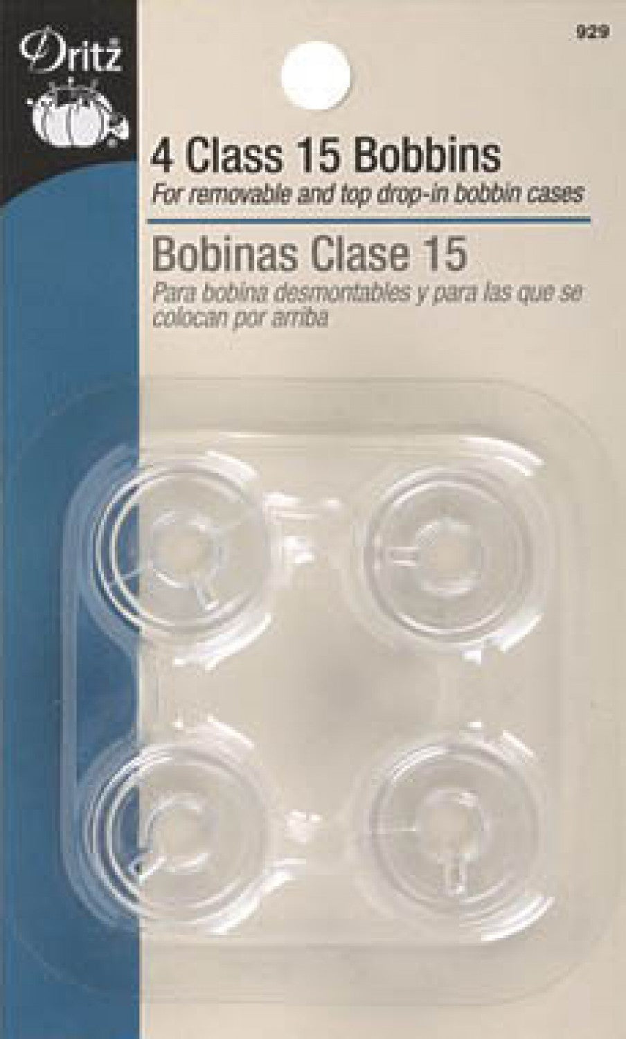 Singer Plastic Class 15 Bobbins - 4 pack