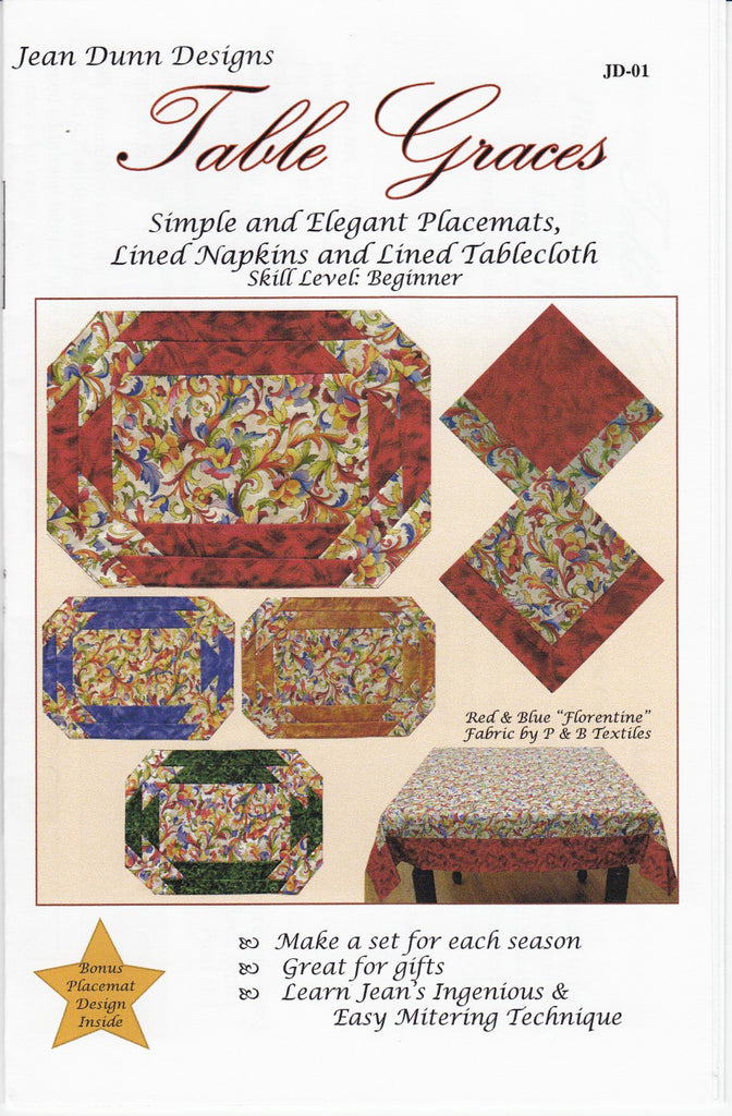 Table Graces Pattern   Jean Dunn  Placemats