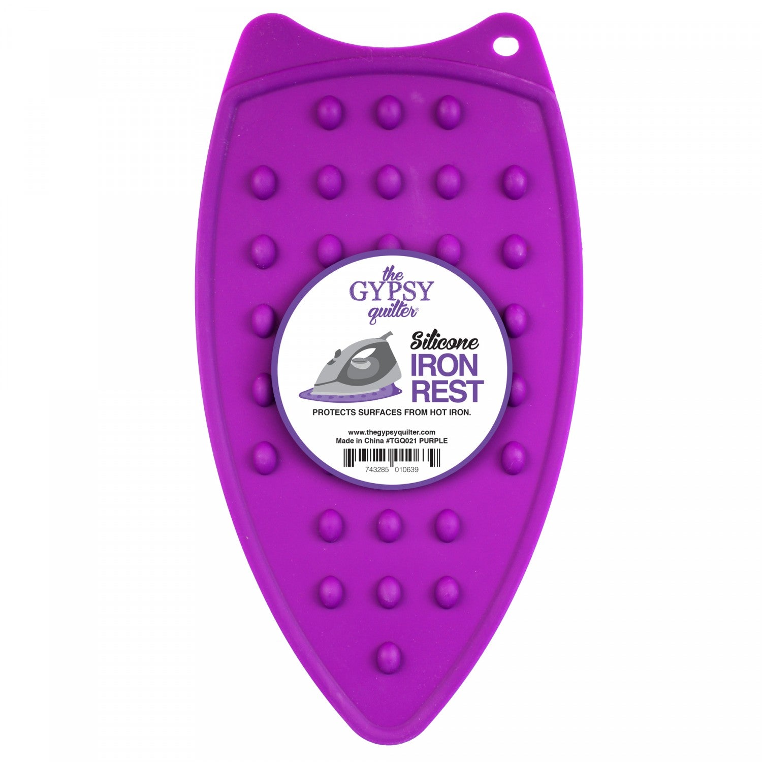 Prym Silicone Heat Resistant Iron Rest – 14 X 25 Cm, Purple (611 911) – Non-Stick, Left/Right Hand Use